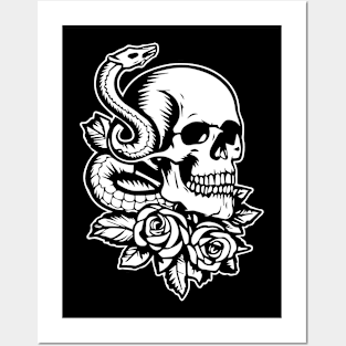 snake Skull design Posters and Art